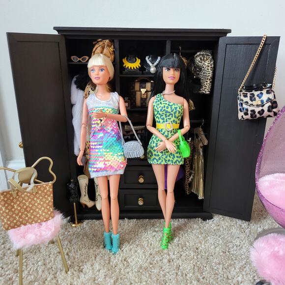 Dressed Fashion Doll 1/6 Scale Doll Movable Joints Articulated Green Dress - Picture 4 of 4